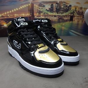 FILA Men's Teratach 600 Mid Casual Shoes - Gold/Black - Size 10